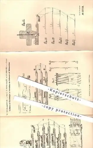 original Patent - W. Schwarzbach u. C. F. Eberhardt , Naumburg , Saale , 1882 , Herst. von Pressware auf Wirkmaschinen !