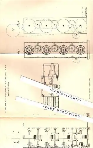 original Patent - August Behne & Otto Schnelle in Harburg an der Elbe , 1884 , Schälmaschine , Mühle , Mühlen , Schälen