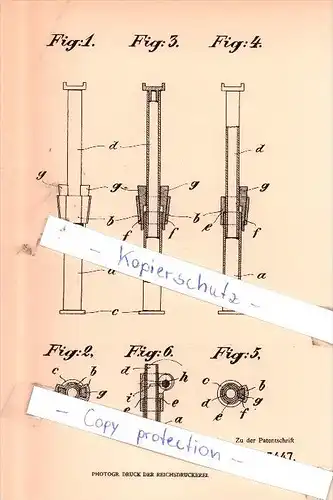 Original Patent - Peter Mommertz in Marxloh b. Duisburg , 1905 , Mehrteiliger Grubenstempel !!!