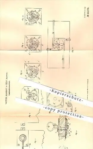 original Patent - Victor Jeannot in Genf , Schweiz , 1887 , Kombinationsschloss , Schloss , Türschloss , Möbelschloss !!