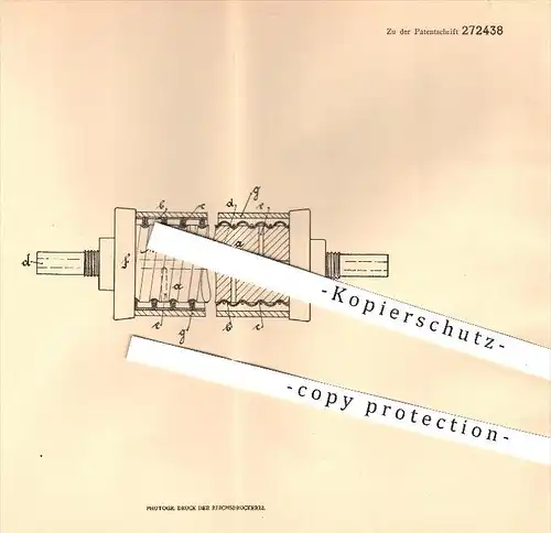 original Patent - Paul Niessen , Wickrath , 1913, Walze für Maschinen zum Bearbeiten von Haut , Fell u. Leder , Gerberei