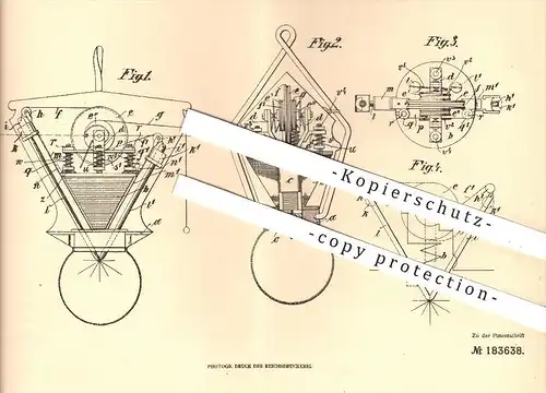 original Patent - Reinhold von Wiecken in Riga , 1904 , Regelung für Bogenlampen , Lampe , Lampen , Licht , Elektroden !