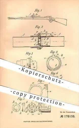 original Patent - F. Neuber , Wien - Neustadt u. Dr. Walter von Preyss , Baden , 1905, Zielfernrohr für Gewehr , Waffen