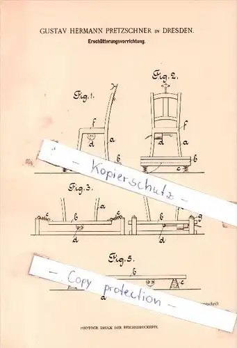 Original Patent - Gustav Hermann Pretzschner in Dresden , 1901 , Erschütterungsvorrichtung !!!