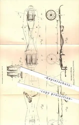 original Patent - Friedrich Blüthgen in Wittenberg , 1880 ,  Rollschuhe , Schuhe , Sport , Rollen , Laufrollen !!!