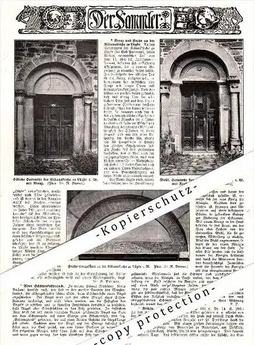 original Zeitungsbericht - 1914 - Alte Türen in Lügde i.W. , Kirche , Lippe !!!