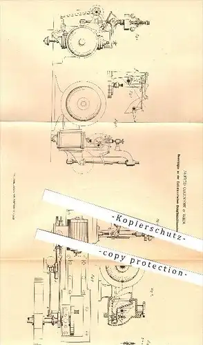 original Patent - Alfred Collmann in Wien , 1880 , Collmann'sche Dampfmaschinen - Steuerung , Dampfmaschine , Dampf !!!
