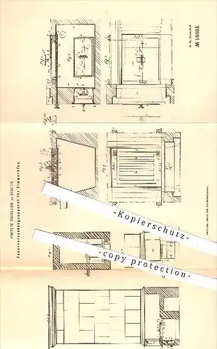 original Patent - Anselm Kweller in Berlin , 1880 , Feuerversenkungsapparat für Zimmeröfen , Ofen , Öfen , Ofenbauer !!!