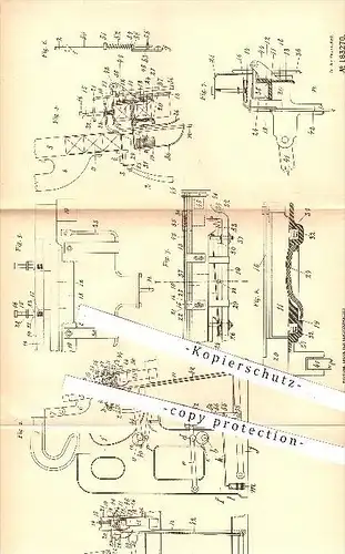 original Patent - Ch. M. Hansen , Carl V. Müller, Julius C. E. Carlsson in Vejle , 1905 , Webstuhl , Weben , Weber !!!
