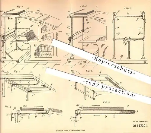 original Patent - Ernst Wiederanders , Robert Liebelt , München , 1906, Auflegen von Papier auf Pressen , Presse , Druck