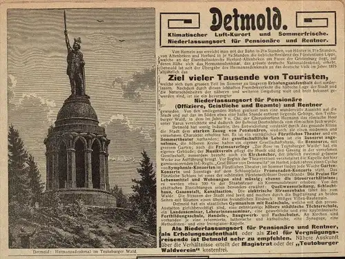 original Werbung - 1906 - Holzminden und Detmold !!!