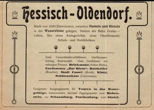 original Werbung - 1906 - Hessisch Oldendorf , Schützenhaus , Ratskeller , Restaurant , Gasthaus , Klotz !!!