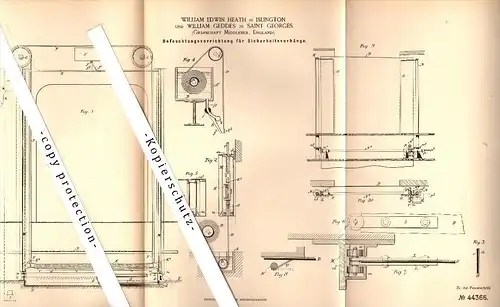 Original Patent - W. Heath in Islington und W. Geddes in Saint Georges , 1887 , Humidifier for walls , Building , London