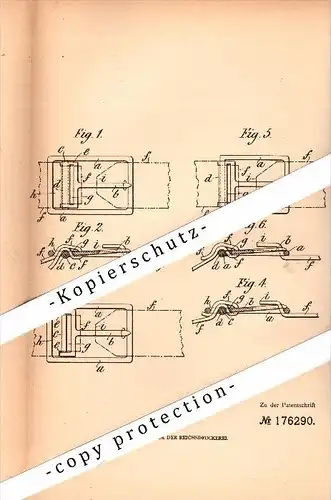 Original Patent - L. Winn in Coombe Cottage and T. Roberts in Sandbridge , 1904 , Connection of belts and bands !!!