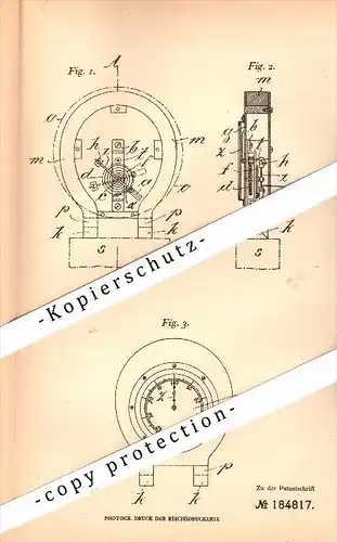 Original Patent - Richard Mützky in Priebus / Przewóz i. Schlesien , 1905 , Stahl-Härtemesser , Eugen Lutz in Stuttgart