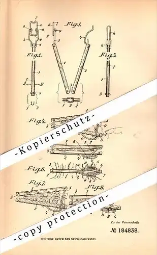 Original Patent - K. Eikemeier in Keula / Helbedündorf i. Th., 1906 , Sackverschluß , Landwirtschaft , Agrar , Hoffmann