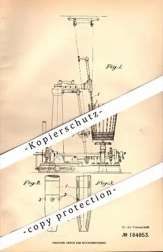 Original Patent - Oscar Schleicher in Heinsberg , Rheinland , 1906 , Korb-Flechtmaschine , Korbflechterei !!!