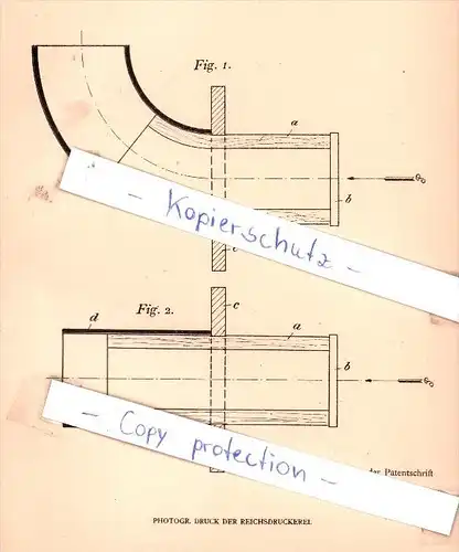 Original Patent - R. Crotogino in Schweidnitz , 1905 , Ausfütterung metallener Rohre mit Holz !!!