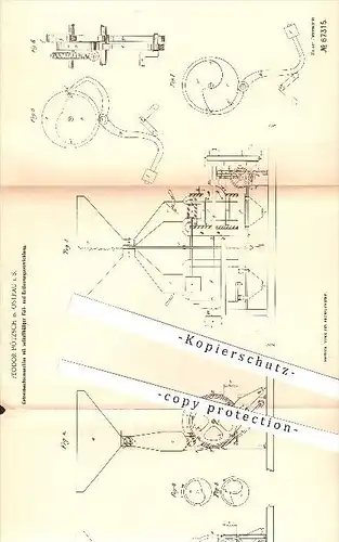 original Patent - Feodor Pötzsch in Ostrau i. S. , 1892 , Getreideschälmaschine , Getreide , Landwirtschaft , Ackerbau !