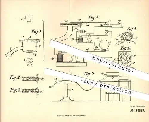 original Patent - Peter Matweew in St. Petersburg , Russland ,1906 , Schreibmaschine , Schreiben , Alphabet , Buchstaben