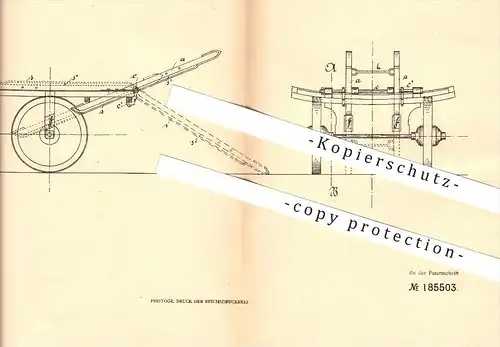 original Patent - H. Kämpf in Ober-Reichenbach , Vogtland ,1906, Schrotleiter zum Verladen von Lasten auf Wagen , Leiter