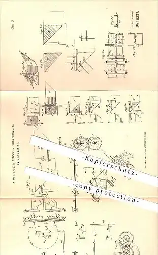 original Patent - Campe & Söhne in Orderberg i. M. , 1881 , Herstellung von Tüten , Papiertüte , Papierfabrik , Papier !