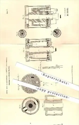 original Patent - Gebr. Ritz & Schweizer in Gmünd , 1881 , Rotierende Maschine , Pumpe , Motor , Dampfmotor , Gasmotor