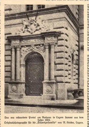 original Zeitungsausschnitt - 1911 -  Rathaus , Patrizierhaus in Luzern  !!!