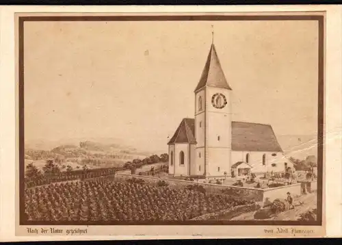 alte Karte , Zeichnung , ca. 1850 , Zürcher Weinland !!!