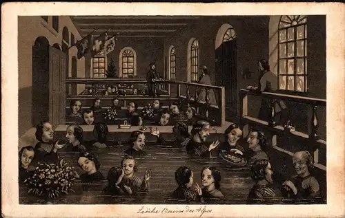 2 alte Karten von 1850 , Leukerbad ,  Loèche-les-Bains !!!