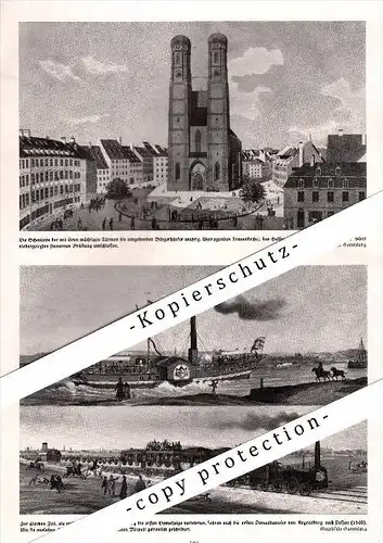 original Zeitungsausschnitt - 1942 - Prinz Luitpold , Dampfzüge , Donaudampfer , Passau , Regensburg , München , A4 Seit