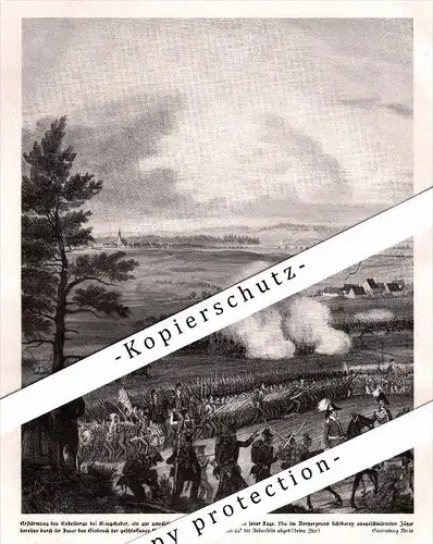 original Zeitungsausschnitt - 1942 - Erstürmung des Kobelbergs b. Kriegshaber / Augsburg , Kämpfe , Schlacht , A4 Seite