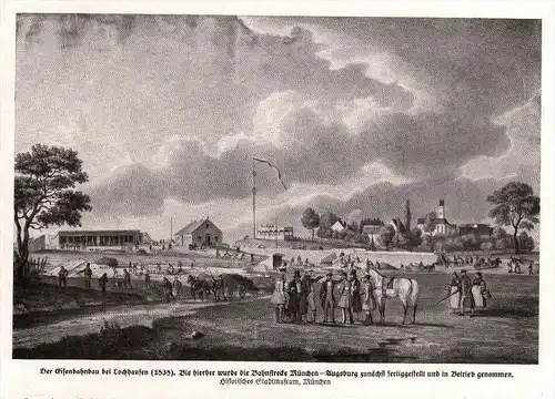 original Zeitungsausschnitt - 1942 - Bau der Eisenbahn b. Lochhausen b.  München ,1838 , König Ludwig I. !!!