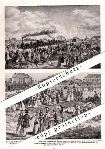 original Zeitungsausschnitt - 1942 - Eröffnung der Bahnstrecke München - Lochhausen , 1839 , Eisenbahn !!!