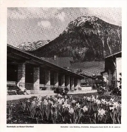 original Zeitungsausschnitt - 1942 - Wandelhalle am Kurpark Oberstdorf !!!