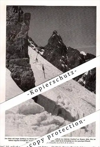 original Zeitungsausschnitt - 1942 - Pfingst-Abfahrtslaufstrecke des Skiclub Oberstdorf zur Kempter Hütte , A4 Seite !!!