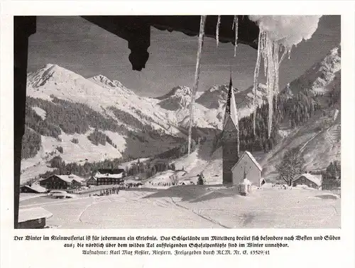 original Zeitungsausschnitt - 1942 - Kleinwalsertal , Mittelberg !!!