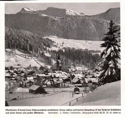 original Zeitungsausschnitt - 1942 - Oberstaufen im Schnee !!!