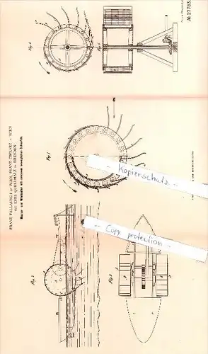 Original Patent - F. Pallausch in Wien, F. Cihlarz in Wien und E. Quellmalz in Dresden , 1883 , !!!