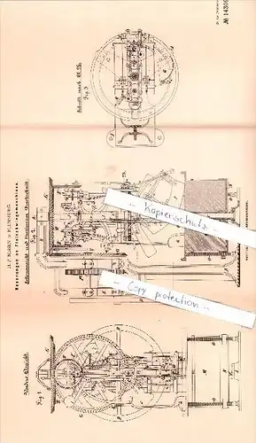 Original Patent - H. P. Nissen in Flensburg , 1881 , Neuerungen an Fleischwiegemaschinen , Metzger , Schlachter !!!