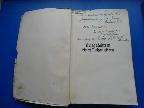 Kriegsfahrten eines Johanniters von 1915 , Fedor von Zobeltitz , Otto Naumann in Mansfeld !!!