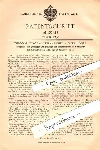 Original Patent - Theodor Junge in Neuenkirchen b. Otterndorf  , 1901 , Vorrichtung für Walzblöcke !!!