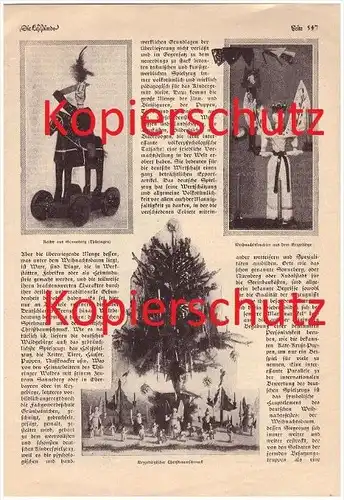 original Zeitungsbericht - 1928 - Weihnachtsbräuche , Volkskunst , Erzgebirge , Schnitzerei , Thüringen , Weihnachte !!!