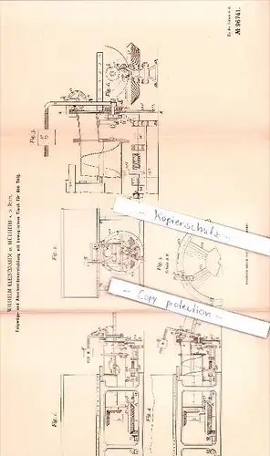 Original Patent - W. Kleinbrahm in Mülheim a. d. Ruhr , 1897 , Teigwäge- und Abschneidevorrichtung , Bäckerei , Bäcker