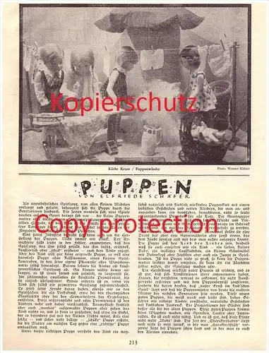 original Zeitungsbericht - 1930 - Puppen , Käte Kruse , Puppe !!!
