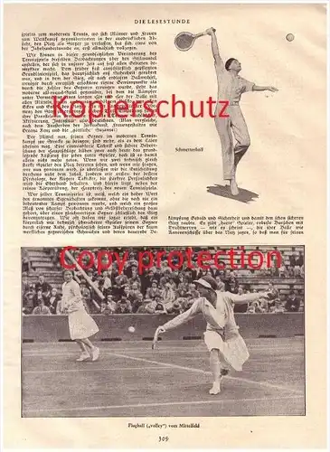 original Zeitungsbericht - 1930 - TENNIS - Ein Kampfspiel von Edmund Smith !!!