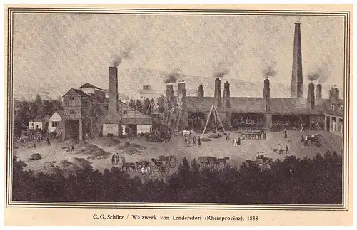 original Zeitungsausschnitt - 1930 - Walzwerk von Lendersdorf b. Düren , 1838 C.G. Schütz !!!