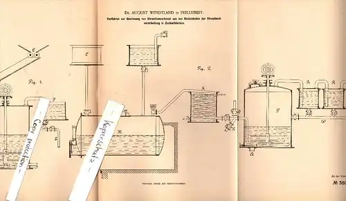 Original Patent - Dr. August Wendtland in Frellstedt b. Süpplingen ,1886 , Strontiumcarbonat aus Zuckerfabrik , Nord-Elm