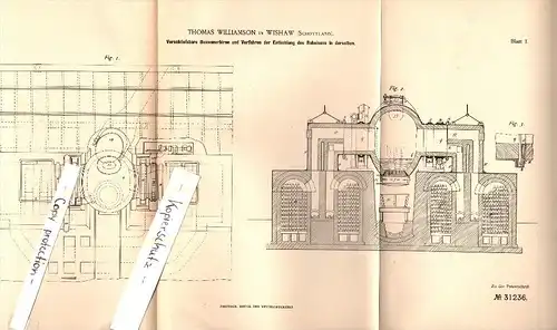 Original Patent - Thomas Williamson in Wishaw , Scotland , 1884 , Method for decarburization of pig iron !!!