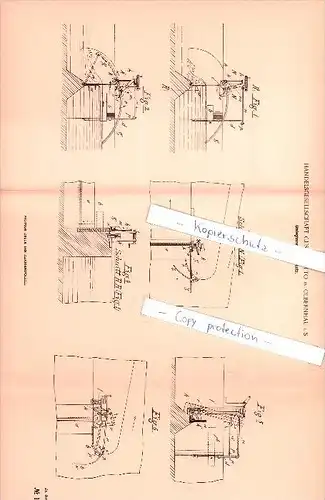 Original Patent -  Handelsgesellschaft Gustav Otto in Olbernhau , 1901 , Umlegbarer Wehraufsatz , Wehr , Stau , Stausee